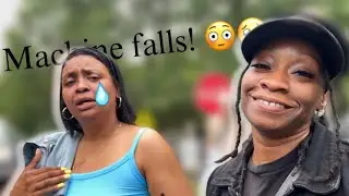 Pt. 2 My Bf came to visit me!! Machine Falls!! BAD IDEA! Funny 😂 #Vlog #Vlogmasday3