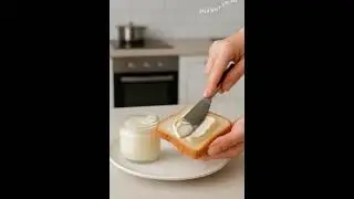 Spreading Diamond Butter SatisfyingVideo #FoodASMR #ShinyButter #KitchenAesthetics #ButterSpread