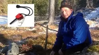 Opptenning av bål med tennstål.