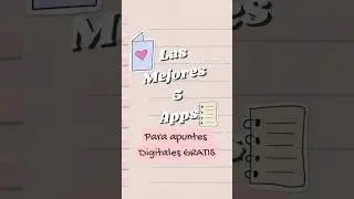 🫶🏻Las mejores apps GRATIS para apuntes digitales👆🏻 #apuntesbonitos #apps #apuntesdigitales