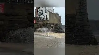 Crazy heavy rain at Robin Hoods Bay!  #whitby #rain