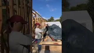 A GRWM and how we set up for the day! #ecoconstruction #renovation #housebuild #homesteading