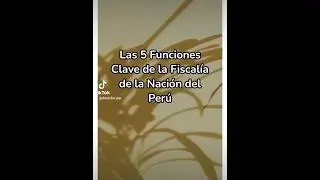 LA 5 FUNCIONES claves de la fiscal&iacute;a de la naci&oacute;n del Per&uacute;