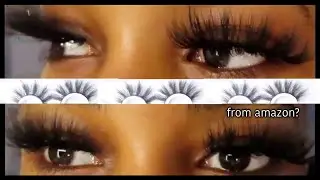AMAZON MINK 3D LASHES TRY ON REVIEW