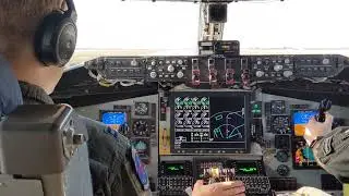 KC-135R take off in cockpit