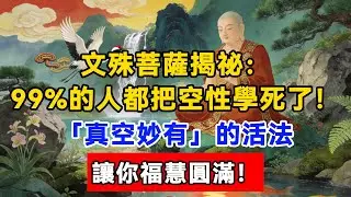 文殊菩薩揭祕：99%的人都把「空性」學「死」了！「真空妙有」的活法，讓你福慧圓滿！#佛陀#佛學#佛教#禪修#佛法智慧#佛教故事#佛教文化#佛學知識 #佛學智慧 #明月禅心