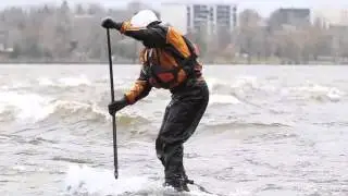 Paddle surfing on the Ottawa River