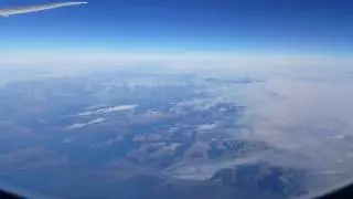 mountain from 40000ft above