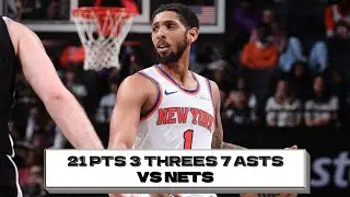Cameron Payne 21 pts 3 threes 7 asts vs Nets 24/25 season