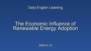 2-Min English Listening &mdash; The Economic Influence of Renewable Energy Adoption (2026-01-12)