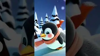 Adorable 3D Pixar Animation Adorable Baby Penguin Sliding Down a Snowy Mountain Will Melt Ur Heart