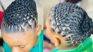 Natural hair and wool style as dread,for the young school girl