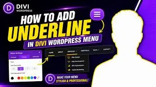 How to add underline in divi wordpress website menu
