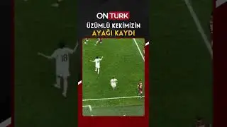 Arda G&uuml;ler'in S&uuml;per Kupa'da Barcelona mağlubiyeti sonrası şişeye tekme atmak isterken ayağı kaydı.