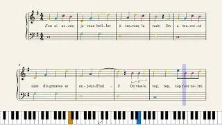Golden &ndash; K-Pop Demon Hunters, piano facile en couleurs, Easy piano Sheet music with colored notes
