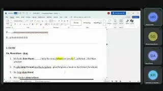 German class - A1 CLASS 08 DATIVE ARTICLES