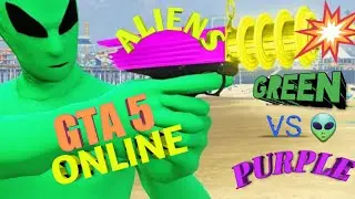 Green Vs Purple Aliens Gang War Attaked TikTok Gta 5 Online