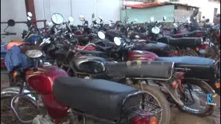 Les motards à nouveaux évacués du centre-ville de Lubumbashi