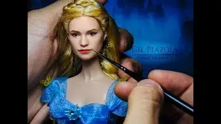 lily james repaint cinderella doll ( cinderella live action)