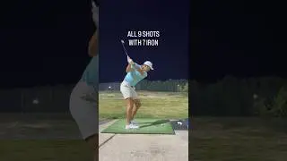 ALL 9 SHOTS WITH 7 IRON #golf