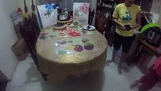 Celebrating wife's Birthday with cheese cake Filipino style Subscribe Share Like Thanks for watching