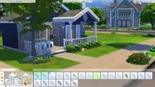 Sims 4 Blue and White Tiny Home Speed Build