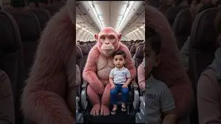 Munna and Pink Monkey 🐒 are Travling in airplane ✈️ | Munna story | Urdu short stories #shorts #ai