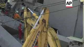 Rescue operation continues at collapsed building