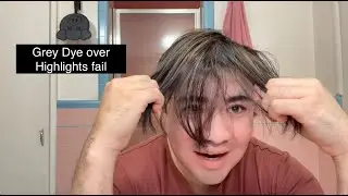T5SA - Grey Hair Dye over Highlights Hair Fail