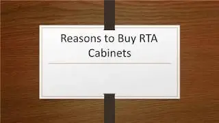 Reasons to Buy RTA Cabinets | Cabinet Components Oklahoma