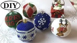 DIY: Weihnachtskugel mit Perlen häkeln. Schritt für Schritt Anleitung