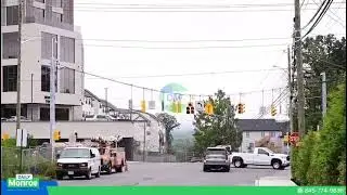 The traffic lights at Acres Road and Bakertown Road near Acres Enclave were switched on
