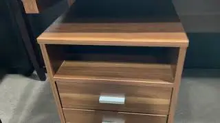 Coaster 801916 Walnut Desk & Rolling File Cabinet Wyckes Furniture