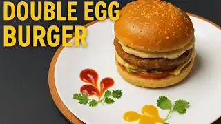 Classic Double Egg Burger at Home 🥚 🍔 | Easy Burger Recipe 🍳🔥 #burger #burgerrecipe #theyummyvibes