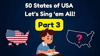 50 states of USA Fun Learning for kids | Part 3 | Nursery Rhyme #nurseryrhymes #funlearningforkids
