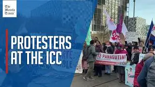 Protesters gather outside ICC ahead of pre-trial hearing for Duterte