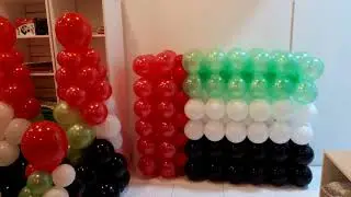 MAKING COLUMN BALLOONS AND DECOR FOR UAE NATIONAL DAY