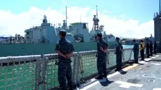 HMCS Calgary Moors Alongside USS Rodney M. Davis