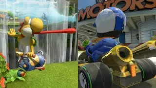 MK8 VS MK8DX Yoshi Circuit WR Comparison (Read Description)