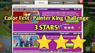 Easily 3 Stars Colar Fest - Painter King Challenge(clash of clans) #challenge