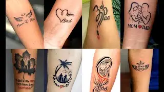 Mom &hearts;️ Dad love tattoo designs // Simple tattoo designs // #mom #dad #tattoo #video