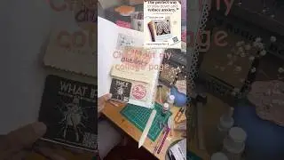 Passing the time during the Snowmaggen todaIy making a collage page in my OM Yoga Journal Namaste