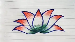 Aaj ka topic hai Republic Day Special tricolor Drawing and Calligraphy 