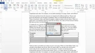 Insert Rows in a Table in Microsoft Word - Tables in Word