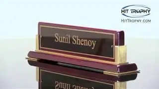 Executive Rosewood Desk Name Plate 588 with Free Personalization