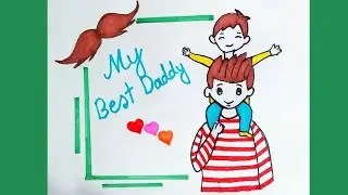 Fathers Day Drawing 2021 | Easy Father's Day Art | Rupar Rong Pencil
