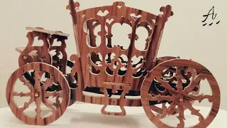 scroll saw Royal wooden carriage/كيف تصنع عربة ملكية
