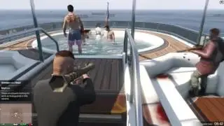 GTA 5 - Crashing pool party with RPG!