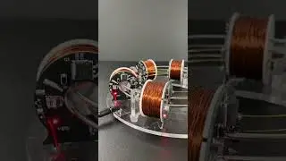 Cyclotron Accelerator. Magnetic filed. Working of a metal ball in a magnetic field. Strong magnetic