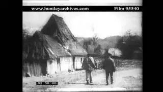 People of Carpathia, 1920's.  Archive film 95540